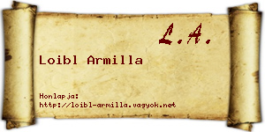 Loibl Armilla névjegykártya